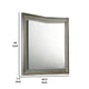 Vino 41 x 44 Dresser Mirror w LED | Glam Gray Wood | Silver Trim BM340924