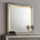 Vino 41 x 44 Dresser Mirror w LED | Glam Gray Wood | Silver Trim BM340924