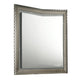 Vino 41 x 44 Dresser Mirror w LED | Glam Gray Wood | Silver Trim BM340924