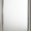 Cyl 36 x 41 Dresser Mirror w Scale Molding Trim | Metallic Gray Wood