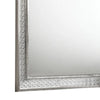 Cyl 36 x 41 Dresser Mirror w Scale Molding Trim | Metallic Gray Wood
