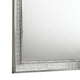 Cyl 36 x 41 Dresser Mirror w Scale Molding Trim | Metallic Gray Wood