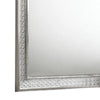 Cyl 36 x 41 Dresser Mirror w Scale Molding Trim | Metallic Gray Wood BM340926