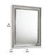 Cyl 36 x 41 Dresser Mirror w Scale Molding Trim | Metallic Gray Wood