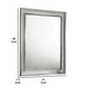 Cyl 36 x 41 Dresser Mirror w Scale Molding Trim | Metallic Gray Wood BM340926