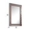Stav 40’’ Wall Mirror | Rustic White Solid Wood Rectangular Frame BM340927