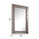 Stav 40’’ Wall Mirror | Rustic White Solid Wood Rectangular Frame BM340927