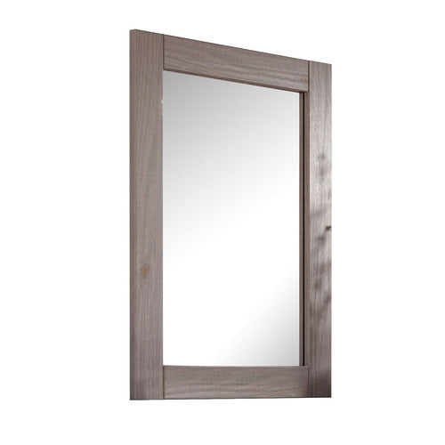Stav 40" Wall Mirror | Rustic White Solid Wood Rectangular Frame