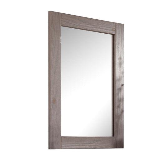 Stav 40" Wall Mirror | Rustic White Solid Wood Rectangular Frame