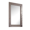 Stav 40" Wall Mirror | Rustic White Solid Wood Rectangular Frame