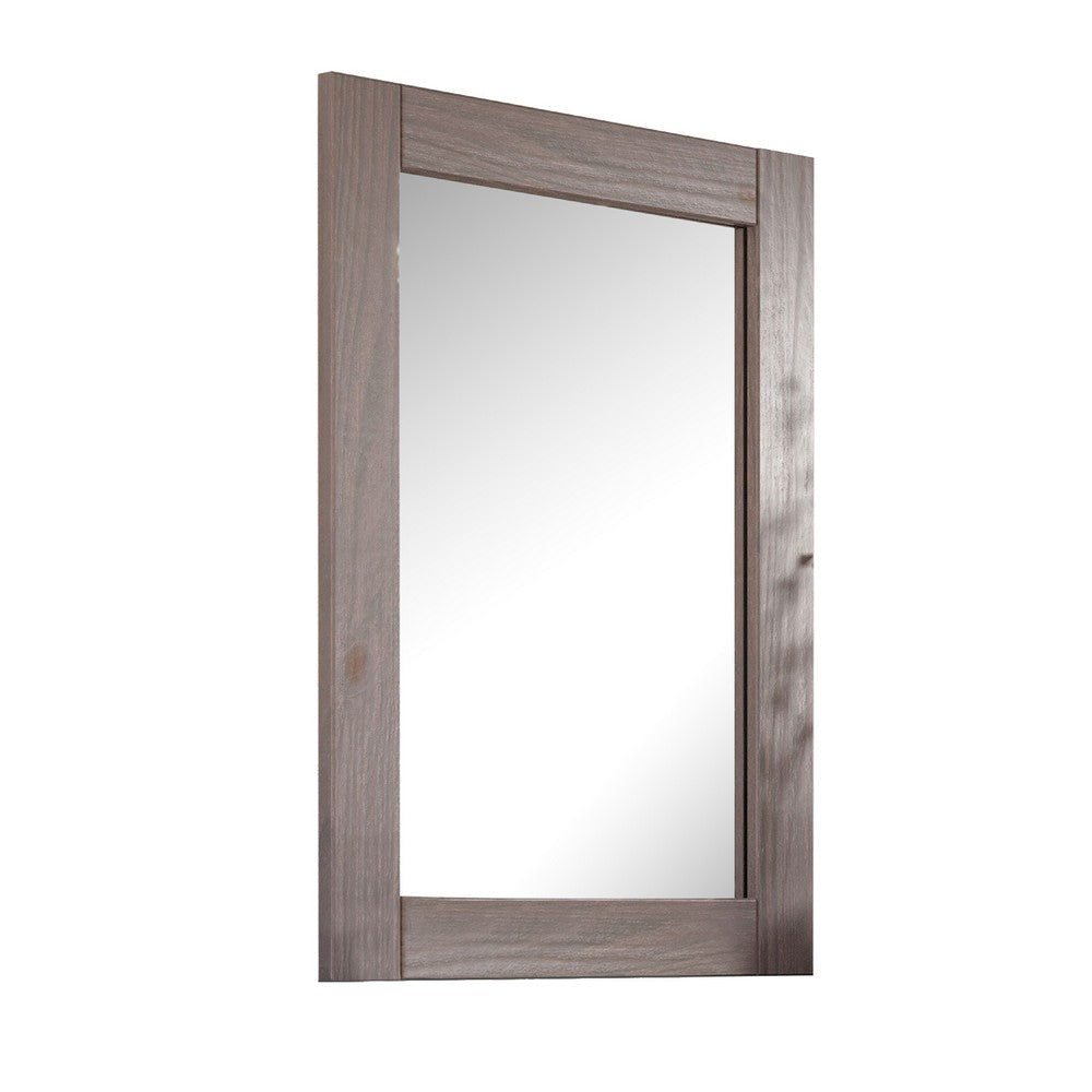 Stav 40" Wall Mirror | Rustic White Solid Wood Rectangular Frame