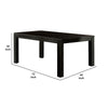 Renu Dining Table | 72’’ | Antique Black Rectangular Solid Wood Top BM340928