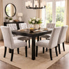 Renu Dining Table | 72" | Antique Black Rectangular Solid Wood Top