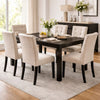 Renu Dining Table | 72" | Antique Black Rectangular Solid Wood Top
