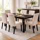 Renu Dining Table | 72" | Antique Black Rectangular Solid Wood Top