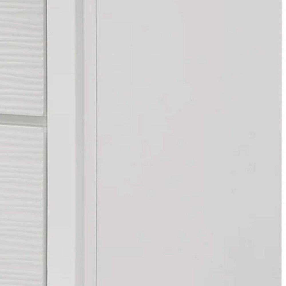 Tory Nightstand | 2 Drawers | White Solid Wood | Bronze Round Knobs BM340934