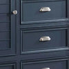 Zeny Bedroom Armoire | 48" | 5 Drawers w 1 Cabinet | Slate Blue Solid Wood