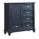 Zeny Bedroom Armoire | 48" | 5 Drawers w 1 Cabinet | Slate Blue Solid Wood