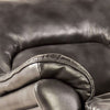 Josy Manual Glider Recliner Chair | Pillow Top Arms | Dark Gray Faux Leather BM340938