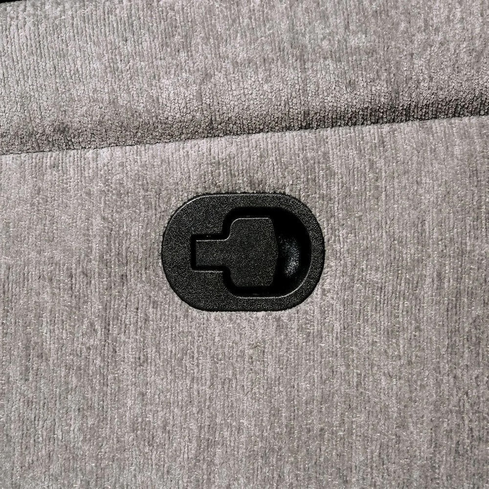 Josy Manual Glider Recliner Chair | Pillow Top Arms | Light Gray Faux Leather BM340939