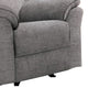 Josy Manual Glider Recliner Chair | Pillow Top Arms | Light Gray Faux Leather BM340939