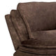 Heny Manual Glider Recliner Chair | Plush Dark Brown Pillow Top Arms BM340941
