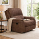 Heny Manual Glider Recliner Chair | Plush Dark Brown Pillow Top Arms