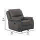 Heny Manual Glider Recliner Chair | Plush Dark Gray Pillow Top Arms BM340942
