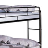 Raina Twin Over Twin Bunk Bed | Black Metal Frame | Attached Side Ladder BM340945