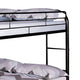 Raina Twin Over Twin Bunk Bed | Black Metal Frame | Attached Side Ladder BM340945