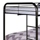 Raina Twin Over Twin Bunk Bed | Silver Metal Frame Attached Side Ladder BM340946