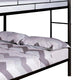 Raina Twin Over Twin Bunk Bed | Silver Metal Frame Attached Side Ladder BM340946