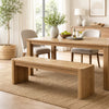 Edey Dining Bench | Rounded Corners | 51" Oak Brown Solid Rubberwood