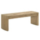 Edey Dining Bench | Rounded Corners | 51" Oak Brown Solid Rubberwood