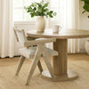 Gexy Dining Side Chair Set of 2 | Brown Oak Veneer | Gray Polyester Seat