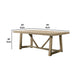 Gexy Dining Table | 84’’ | Brown Oak Veneer | Trestle Angled Base BM340951