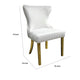 Anova Dining Side Chair Set of 2 | Diamond Pattern White Seat | Gold Leg