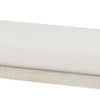 Hagy Dining Bench | 59" | Panel Rubberwood Base | White Fabric Padded Seat