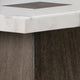 Asten Side End Table | 22" | Square White Marble Top | Walnut Brown