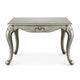 Miz Side End Table | 28" | Carved Cabriole Legs | Champagne Silver
