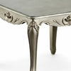 Miz Side End Table | 28" | Carved Cabriole Legs | Champagne Silver