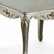 Miz Side End Table | 28" | Carved Cabriole Legs | Champagne Silver