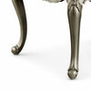 Miz Side End Table | 28" | Carved Cabriole Legs | Champagne Silver