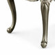 Miz Side End Table | 28" | Carved Cabriole Legs | Champagne Silver