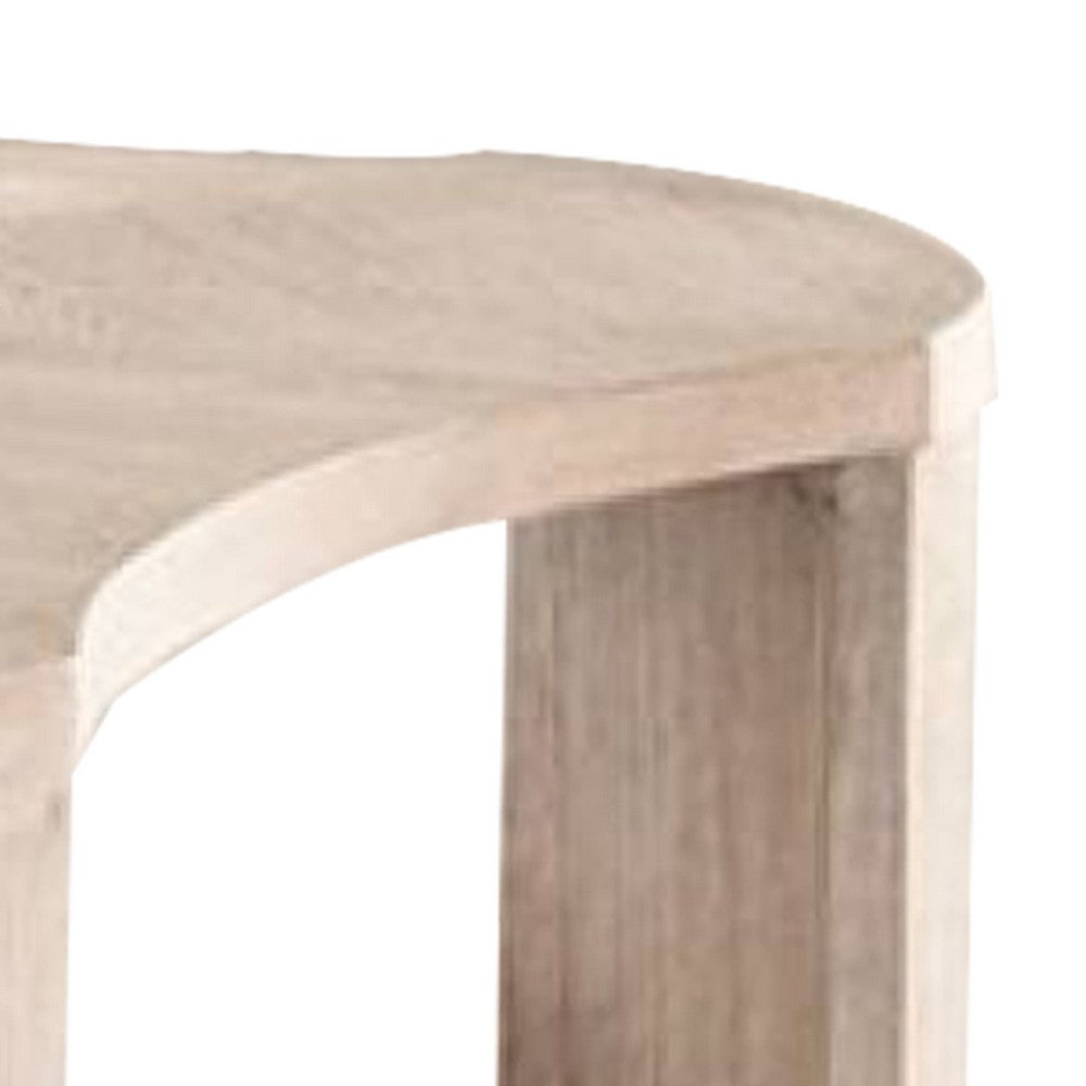 Cony Cocktail Table | Open Lower Shelf | 50" Oval Oak Brown Wood Top