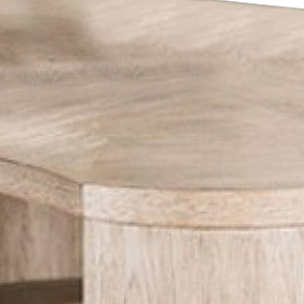 Cony Cocktail Table | Open Lower Shelf | 50" Oval Oak Brown Wood Top