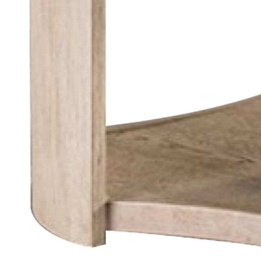 Cony Cocktail Table | Open Lower Shelf | 50" Oval Oak Brown Wood Top