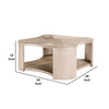 Cony Cocktail Table | Open Lower Shelf | 50" Oval Oak Brown Wood Top