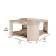 Cony Cocktail Table | Open Lower Shelf | 50" Oval Oak Brown Wood Top