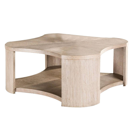 Cony Cocktail Table | Open Lower Shelf | 50" Oval Oak Brown Wood Top